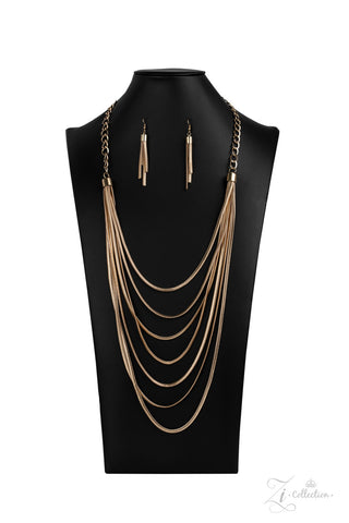 Commanding Gold - 2020 Zi Collection - Tiered Paparazzi Long Necklace