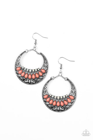 Crescent Couture Orange Paparazzi Earrings
