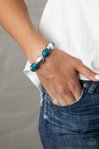 Decadently Dewy Blue Paparazzi Bracelet