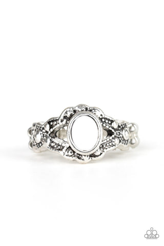 Definitely DOT! White Paparazzi Ring
