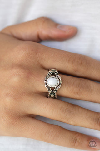Definitely DOT! White Paparazzi Ring