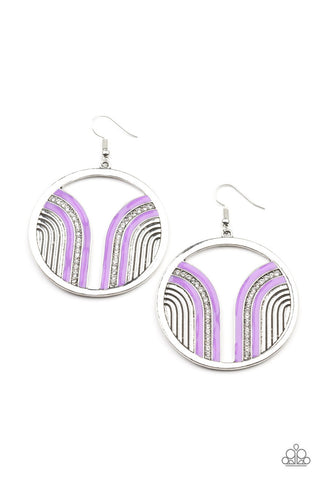 Delightfully Deco Purple Paparazzi Earrings