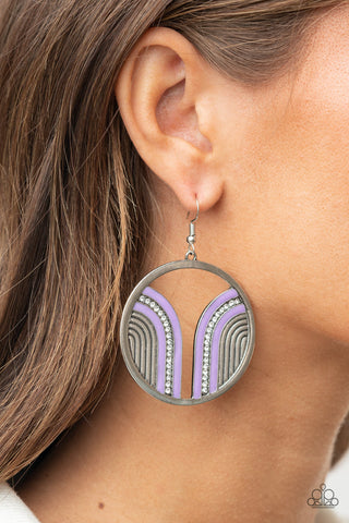 Delightfully Deco Purple Paparazzi Earrings