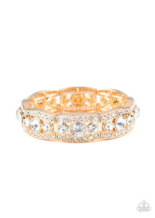Easy on the ICE Gold Paparazzi Bracelet