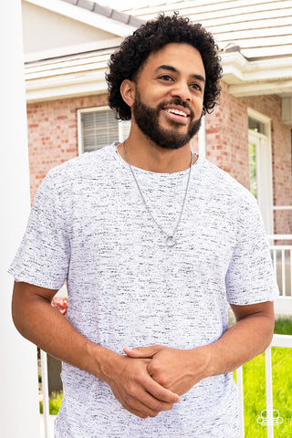 Emotion Potion - Silver - Ring on Chain Paparazzi Men's Urban Necklace - 2022 GLOW Convention Exclusive