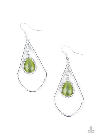 Ethereal Elegance Green Paparazzi Earrings