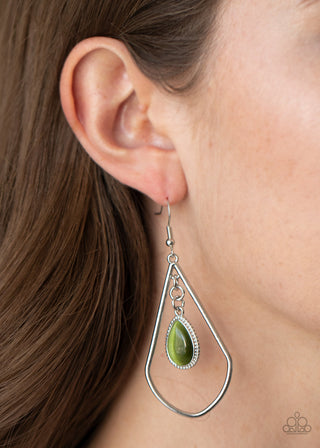 Ethereal Elegance Green Paparazzi Earrings