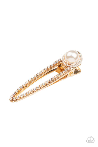 Expert in Elegance Gold Paparazzi Hair Clip