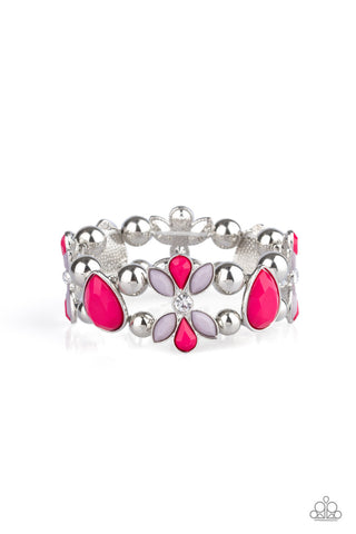 Fabulously Flourishing Pink Paparazzi Bracelet