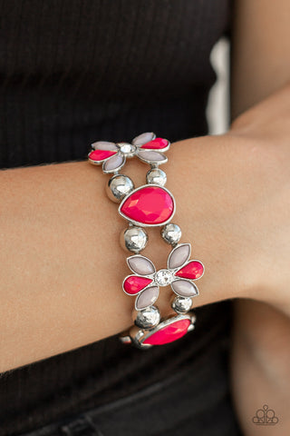 Fabulously Flourishing Pink Paparazzi Bracelet