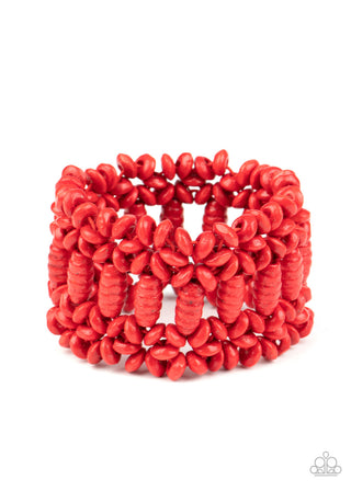 Fiji Flavor Red Paparazzi Bracelet