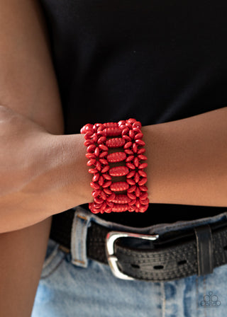 Fiji Flavor Red Paparazzi Bracelet