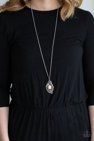 Flight Path White Paparazzi Necklace