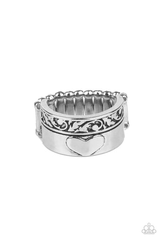 Garden Romance Silver Paparazzi Ring