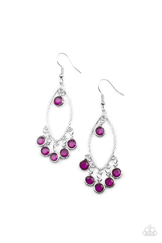 Glassy Grotto Purple Paparazzi Earrings