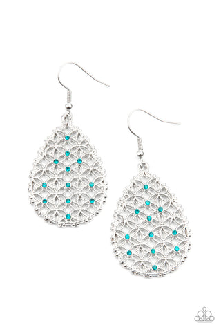Glorious Gardens Blue Paparazzi Earrings