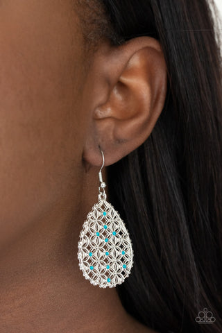 Glorious Gardens Blue Paparazzi Earrings