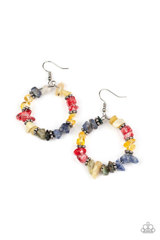 Going for Grounded Multi Paparazzi Earrings
