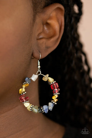 Going for Grounded Multi Paparazzi Earrings