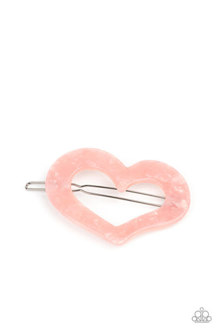 HEART Not to Love Pink Paparazzi Hair Clip