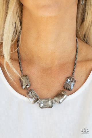 Heard it on the HEIR-Waves Black Paparazzi Necklace