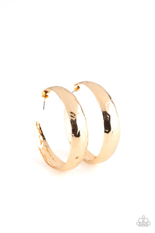 Hey, HAUTE-Shot Gold Paparazzi Earrings