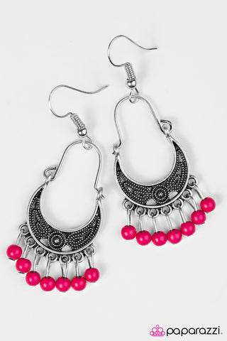 Hopelessly Houston Pink Paparazzi Earrings