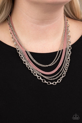 Intensely Industrial Pink Paparazzi Necklace