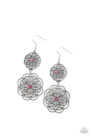Mandala Mecca Pink Paparazzi Earrings