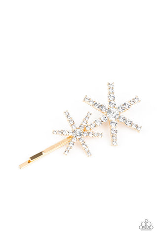 Megastar Minimalist Gold Paparazzi Hair Clip