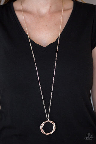 Millenial Minimalist Rose Gold Paparazzi Necklace