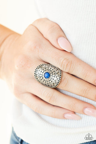 Mojave Rays Blue Paparazzi Ring
