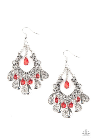 Musical Gardens Red Paparazzi Earrings
