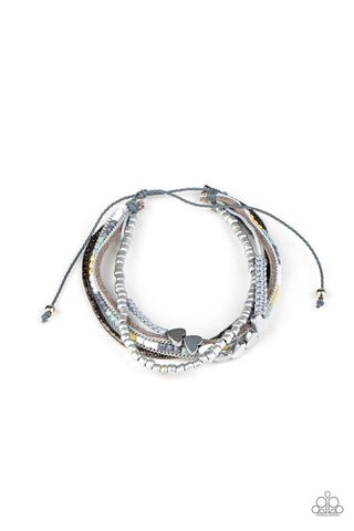 My HEARTS Will Go On Silver Paparazzi Bracelet