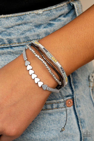 My HEARTS Will Go On Silver Paparazzi Bracelet