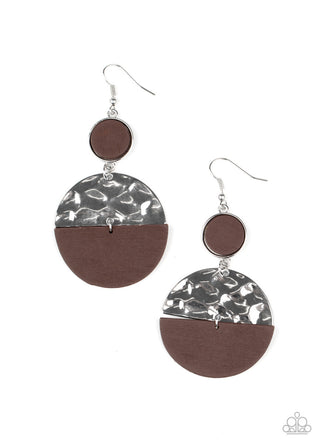 Natural Element Brown Paparazzi Earrings