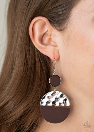 Natural Element Brown Paparazzi Earrings