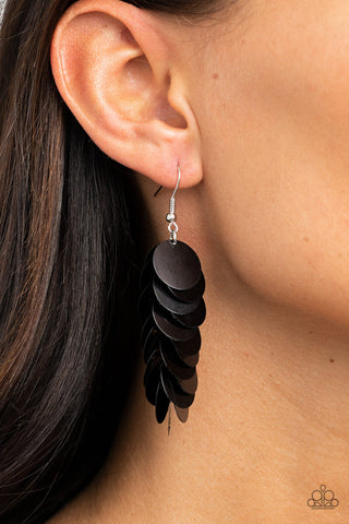 Now You SEQUIN It Black Paparazzi Earrings
