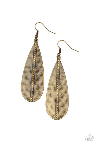 On the Up and UPSCALE Brass Paparazzi Earrings