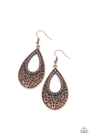 Organically Opulent Copper Paparazzi Earrings