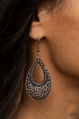 Organically Opulent Copper Paparazzi Earrings
