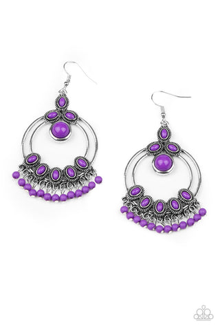 Palm Breeze Purple Paparazzi Earrings