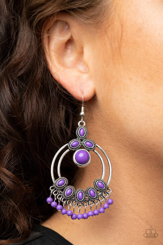 Palm Breeze Purple Paparazzi Earrings