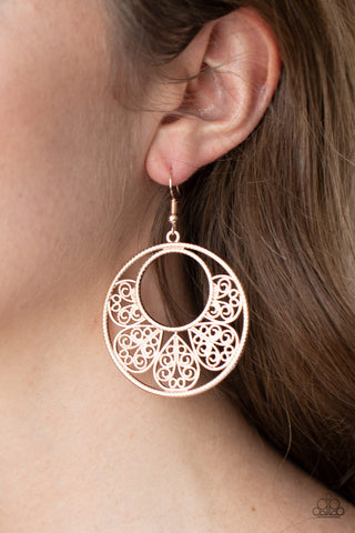 Petal Promenade Rose Gold Paparazzi Earrings