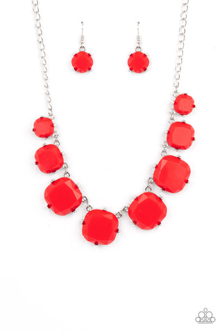 Prismatic Prima Donna Red Paparazzi Necklace