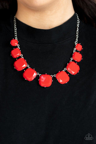 Prismatic Prima Donna Red Paparazzi Necklace