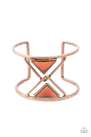 Pyramid Palace Copper Paparazzi Bracelet