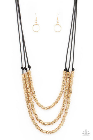RING to Reason Gold Paparazzi Necklace