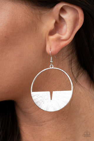 Reimagined Refinement Silver Paparazzi Earrings