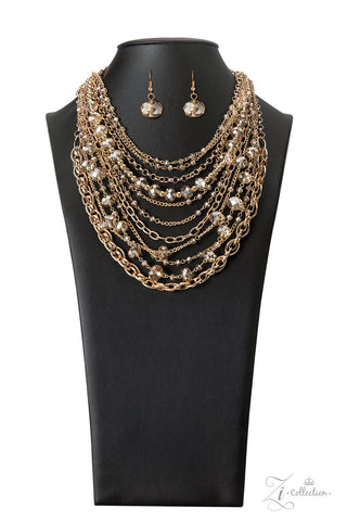 Reminiscent - 2022 Zi Collection - Gold Chains with Crystal Beads Paparazzi Necklace